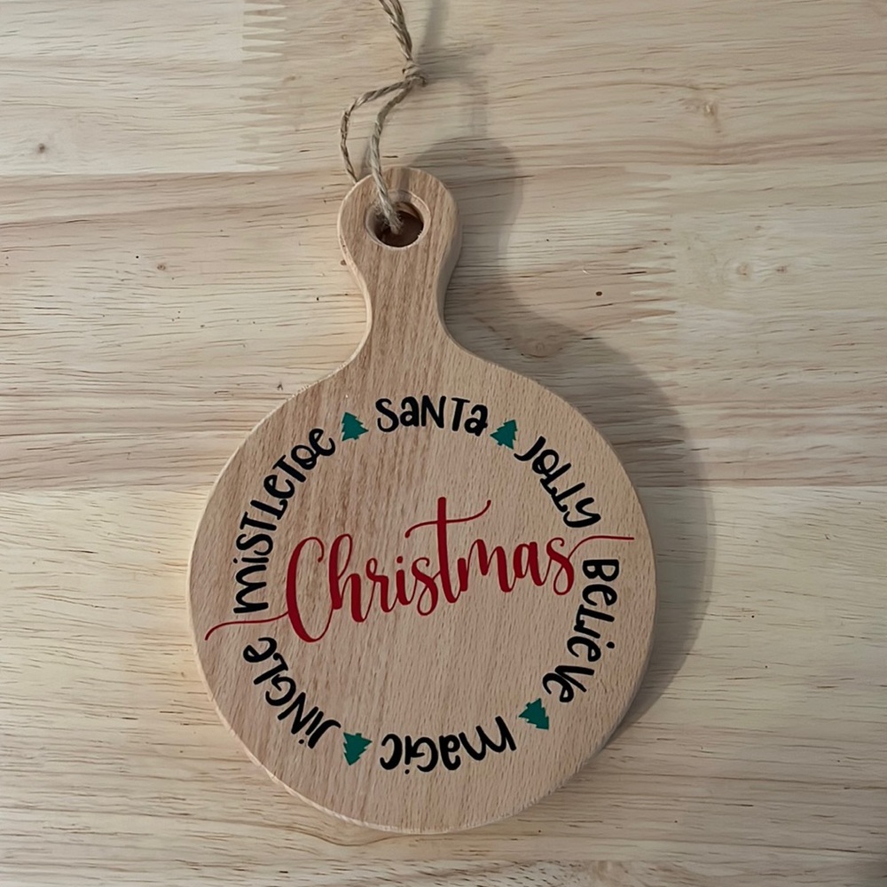 Small decorative Round charcuterie Christmas board
